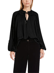 Raglanbluse mit Rüschendetails