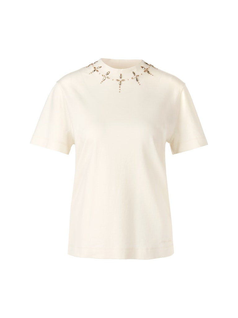 T-Shirt mit Strass-Details