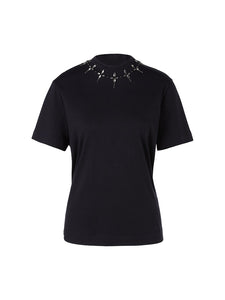 T-Shirt mit Strass-Details
