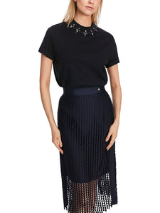 T-Shirt mit Strass-Details