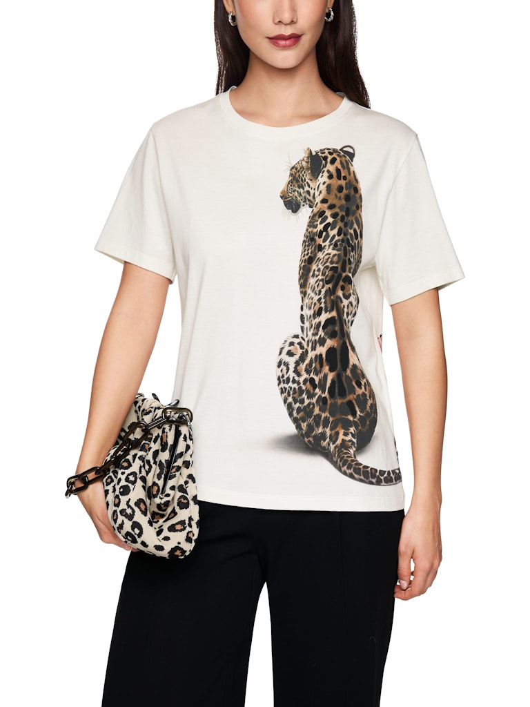 T-Shirt mit Leoparden Druck