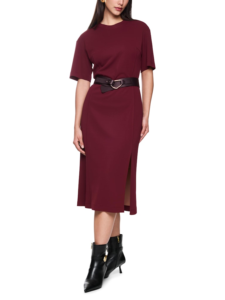 Sportlich-schickes Midi-Kleid mit Schlitz