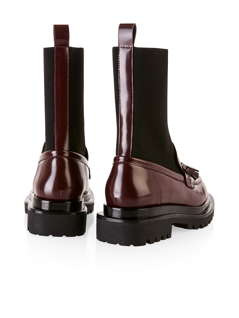 Mokassin-Halbschuh mit Strickschaft