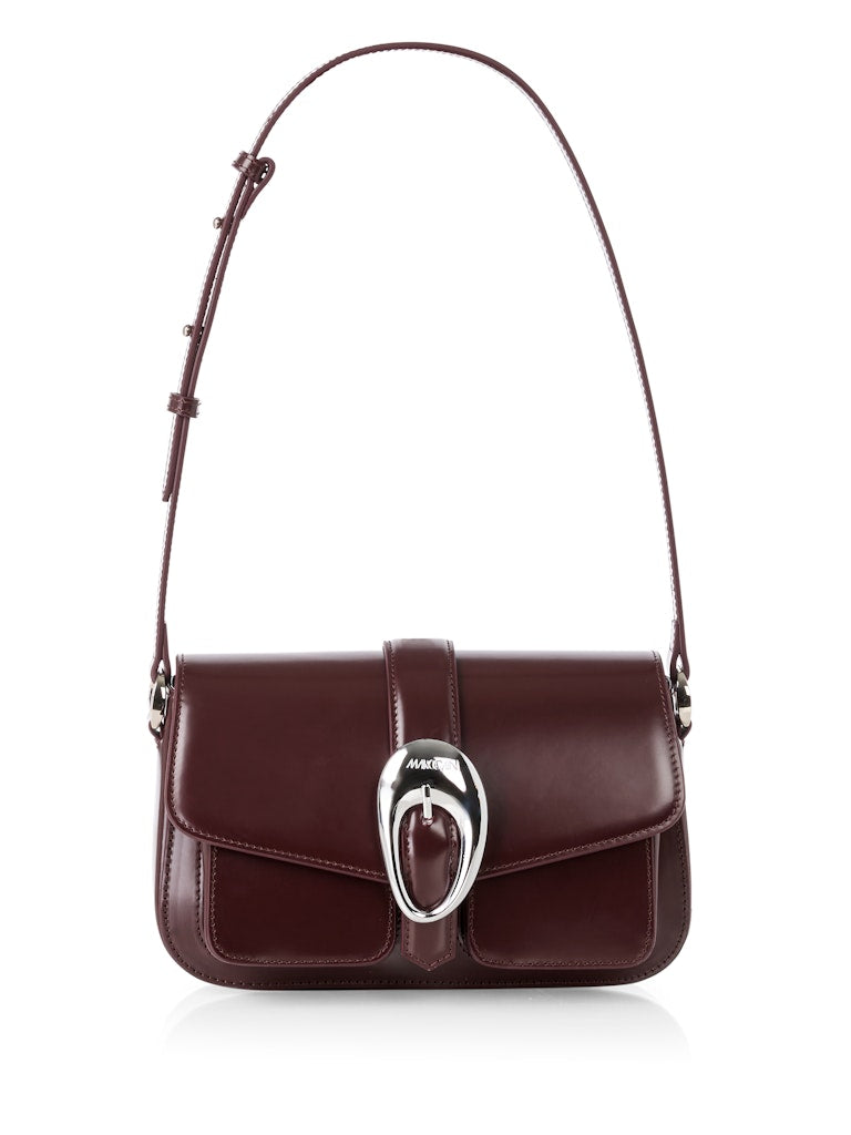 Edle Schultertasche mit Logoschnalle