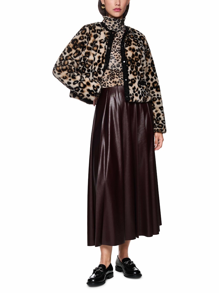 Kurze Leo-Print Jacke