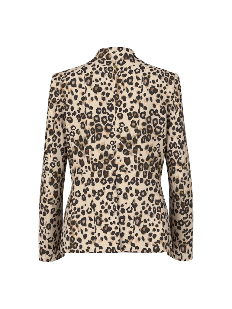 Leo-Print Blazer aus Scuba-Jersey