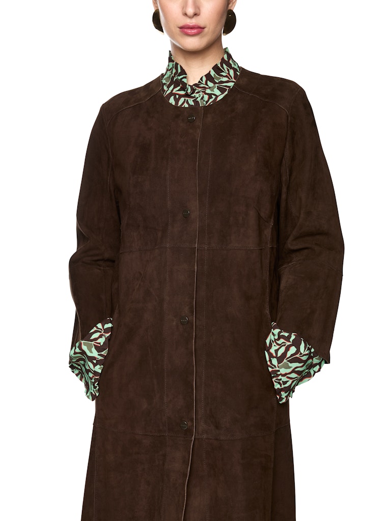 Mantel in Wildleder-Optik