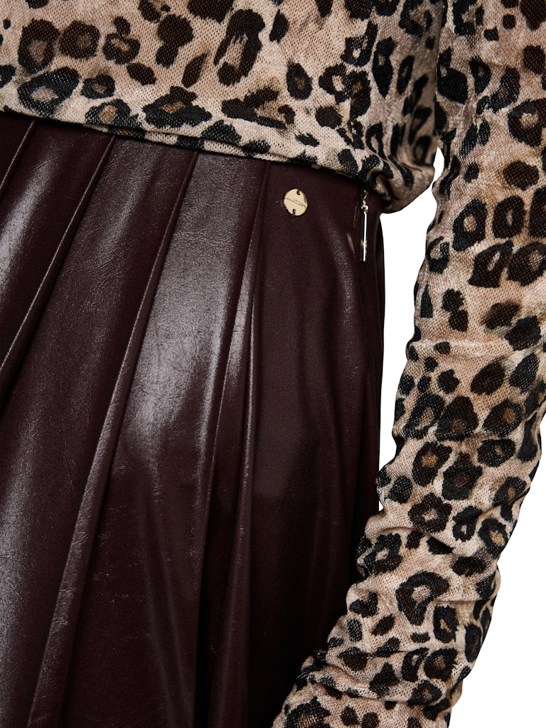 Plissee Rock in glänzender Optik