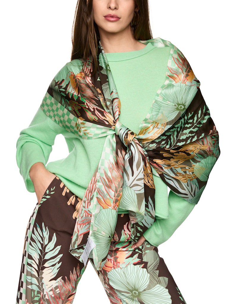 Seidenschal mit floralem Print