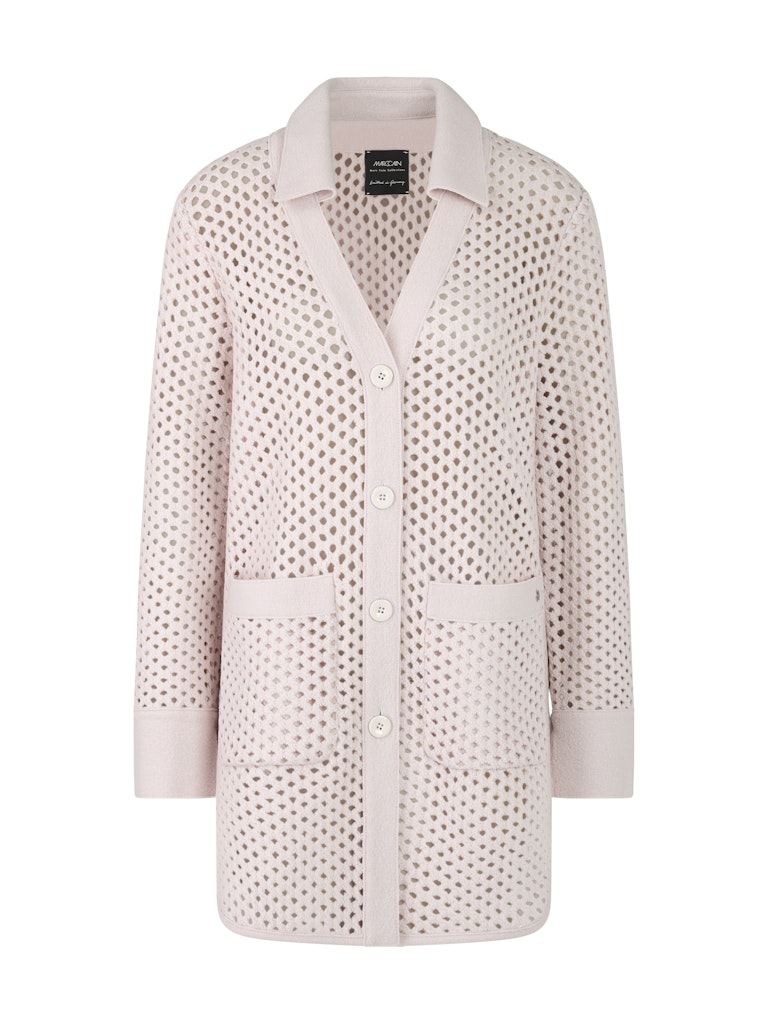 Gitteroptik-Cardigan Knitted in Germany