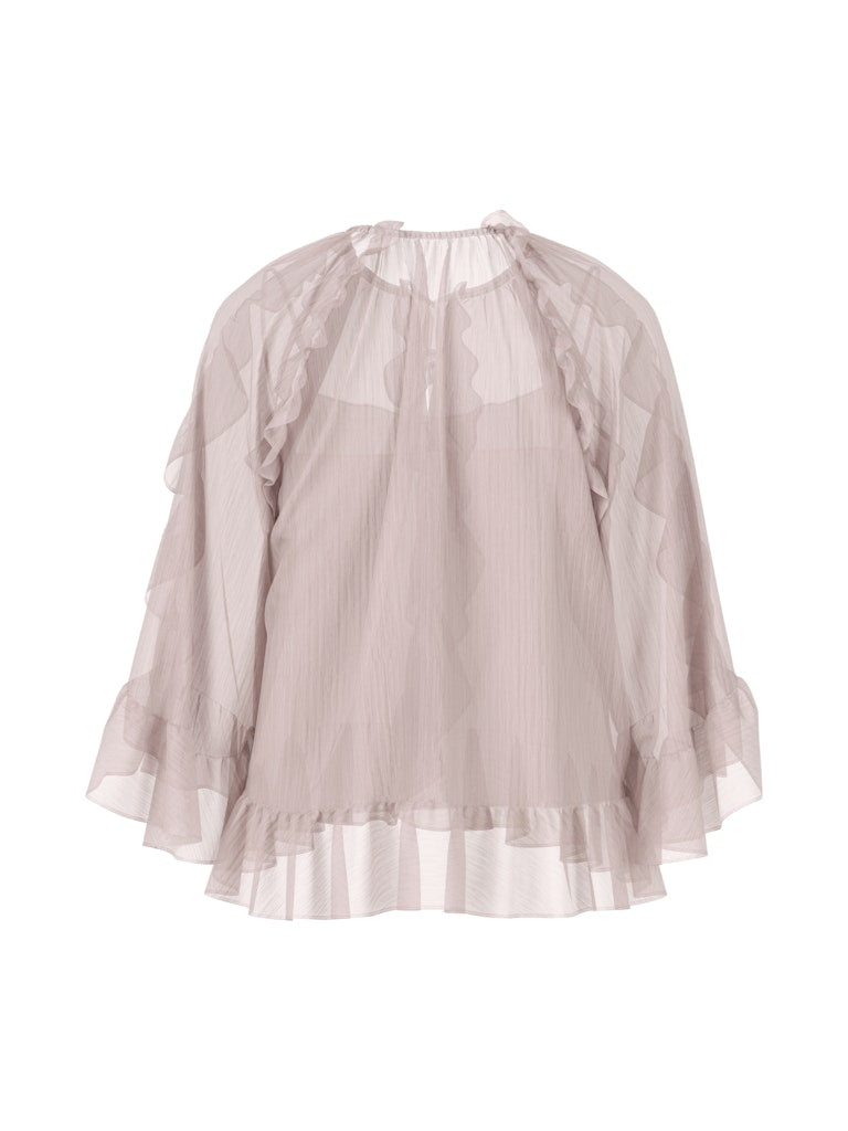 Volant-Bluse im Boho-Stil