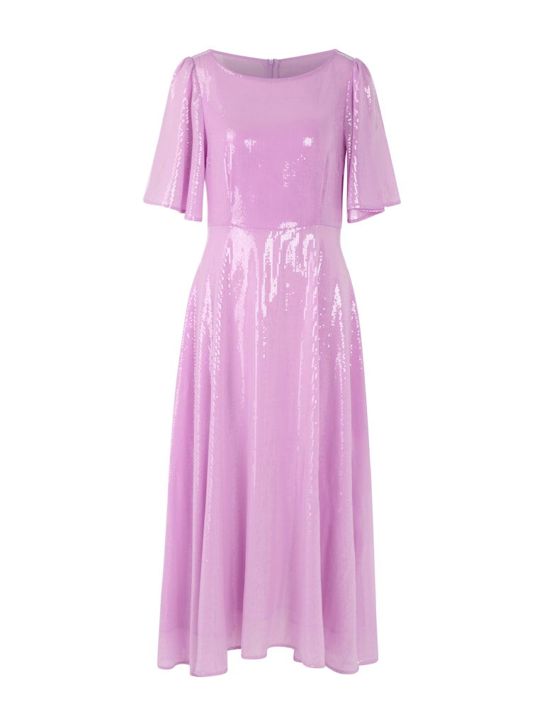 Midi Kleid mit Schmetterlings-Ärmeln