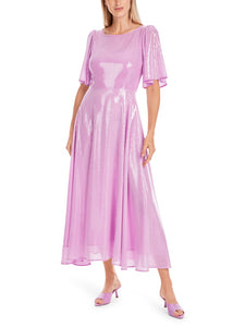 Midi Kleid mit Schmetterlings-Ärmeln