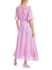 Midi Kleid mit Schmetterlings-Ärmeln