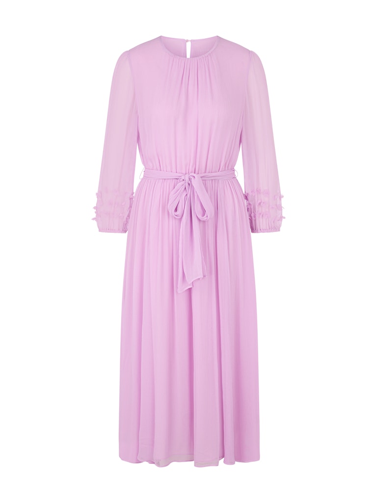 Uni Kleid aus zartem Viskose-Crêpe