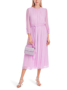Uni Kleid aus zartem Viskose-Crêpe