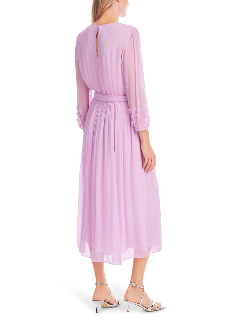 Uni Kleid aus zartem Viskose-Crêpe
