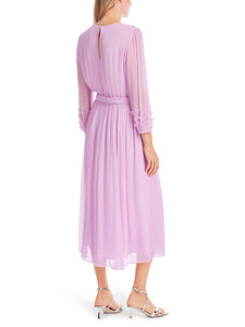 Uni Kleid aus zartem Viskose-Crêpe