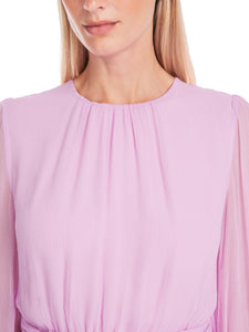 Uni Kleid aus zartem Viskose-Crêpe