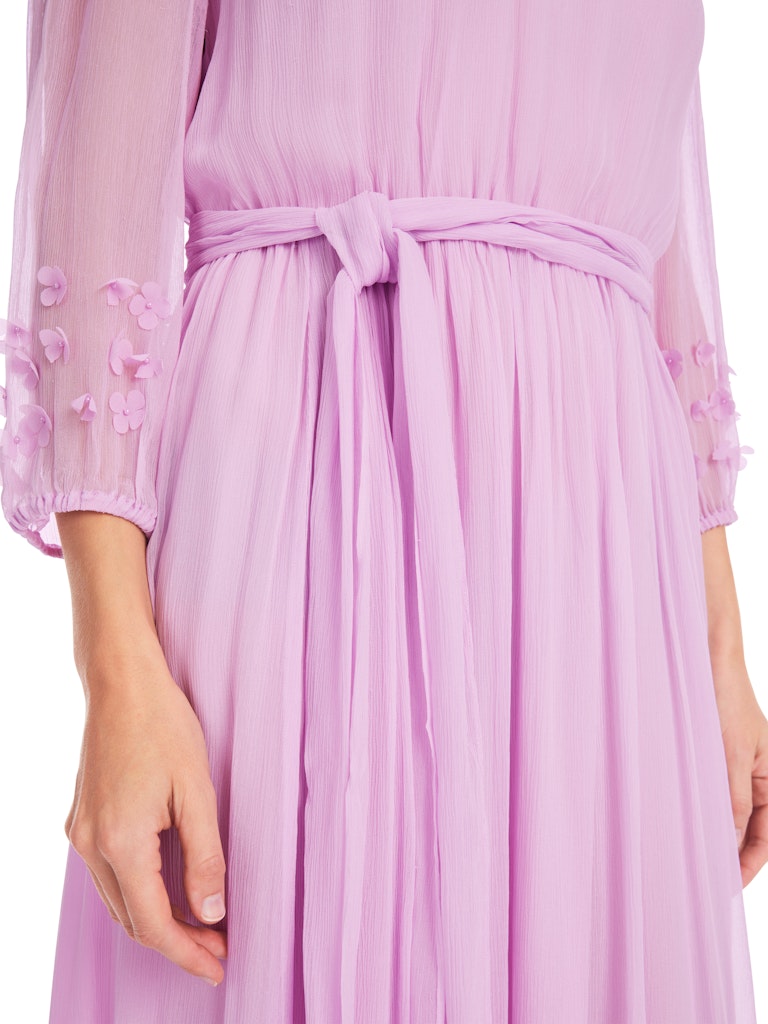Uni Kleid aus zartem Viskose-Crêpe