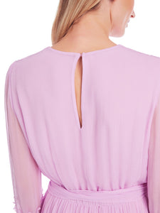 Uni Kleid aus zartem Viskose-Crêpe