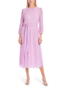Uni Kleid aus zartem Viskose-Crêpe