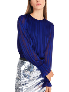 Bluse mit Smok-Details