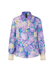 Körpernahe Bluse mit Blumenprint