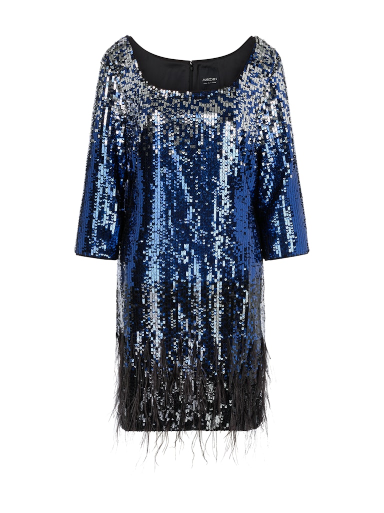 Kleid mit Feder-Applikation
