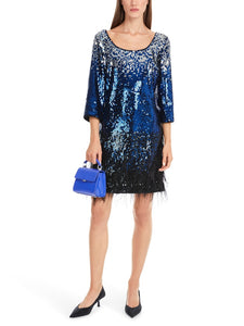 Kleid mit Feder-Applikation