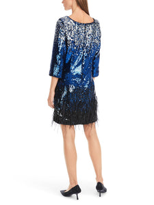 Kleid mit Feder-Applikation