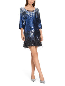 Kleid mit Feder-Applikation