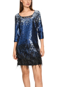 Kleid mit Feder-Applikation