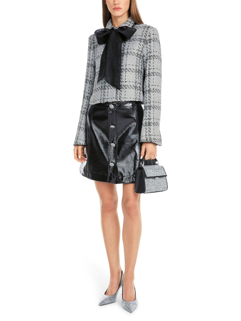 Karo-Jacke mit Lurex-Details