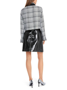 Karo-Jacke mit Lurex-Details