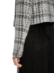 Karo-Jacke mit Lurex-Details