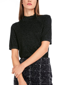 Kurzarmpullover in glitzernder Eleganz