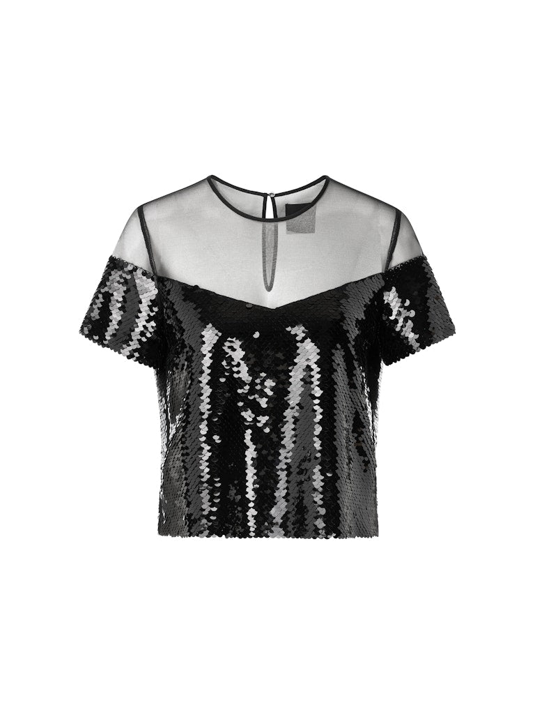 Glänzende Bluse mit Pailletten