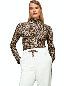 Leo-Shirt aus Baumwollstretch