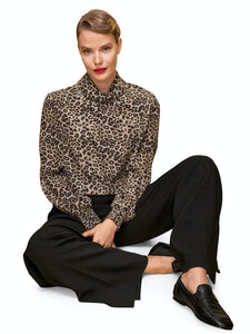 Bluse aus Viskose und Seide