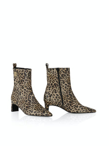 Zip-Bootie aus Leder