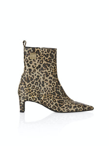 Zip-Bootie aus Leder