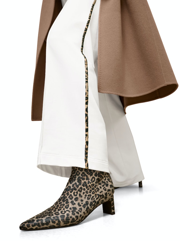 Zip-Bootie aus Leder