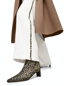 Zip-Bootie aus Leder