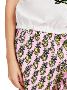 Bedruckte Bluse "Rethink Together"