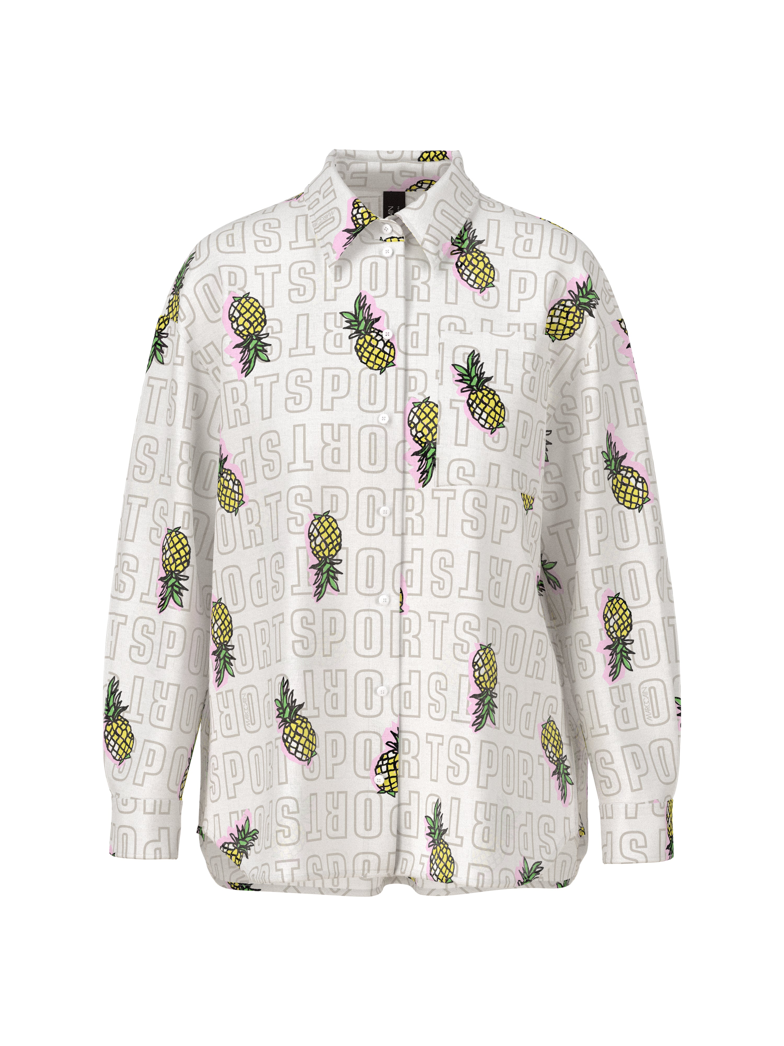 Bluse mit Ananas-Print