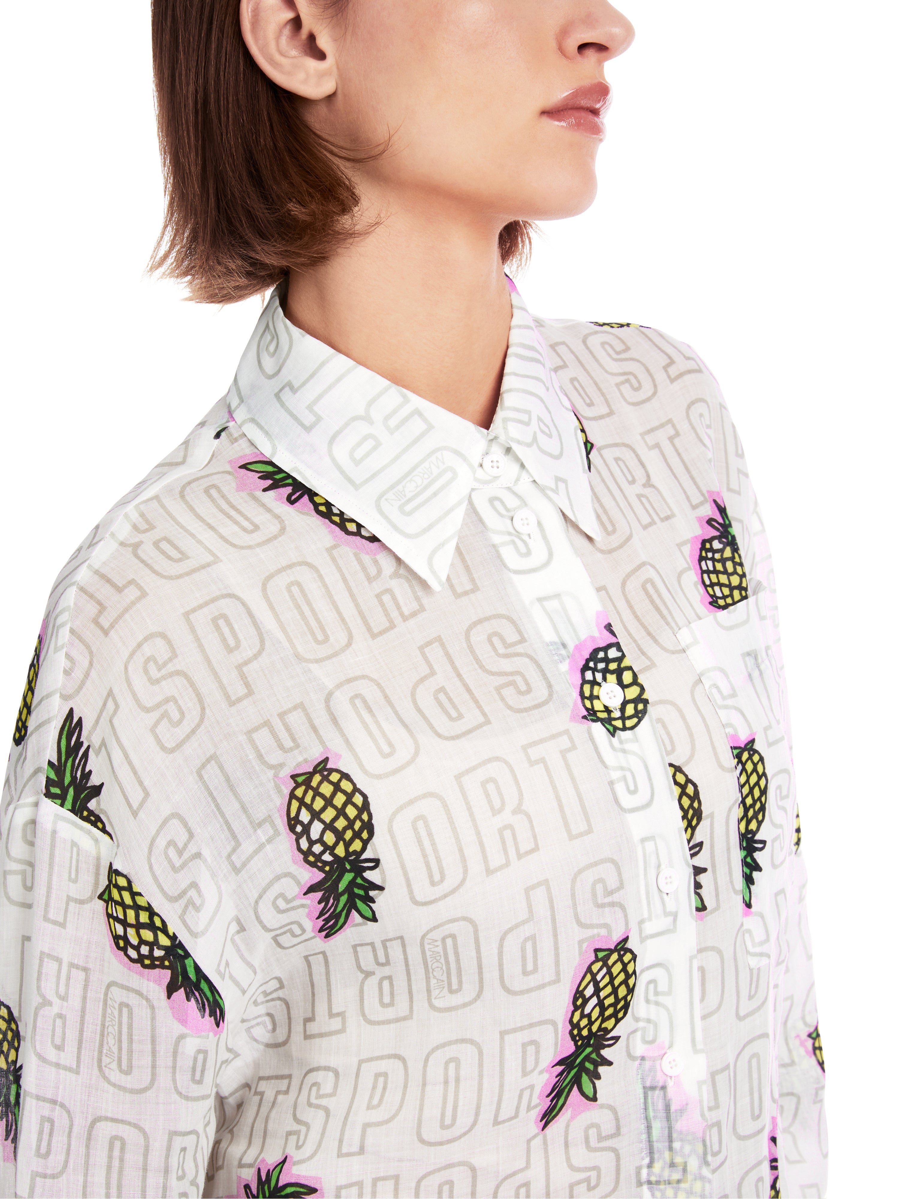 Bluse mit Ananas-Print