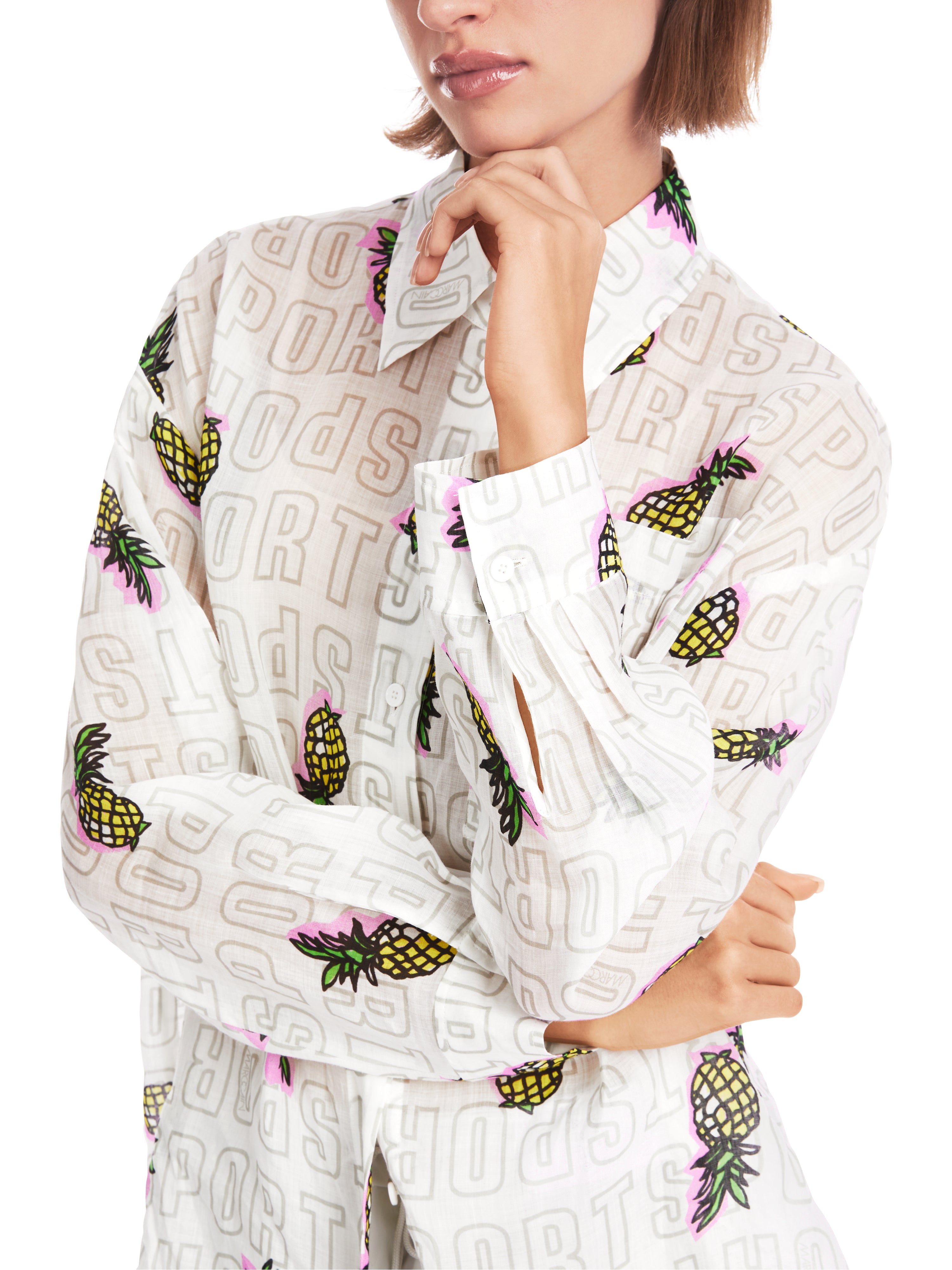 Bluse mit Ananas-Print