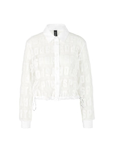 Cropped Bluse mit Buchstaben
