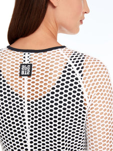 Langes Kleid in Netz